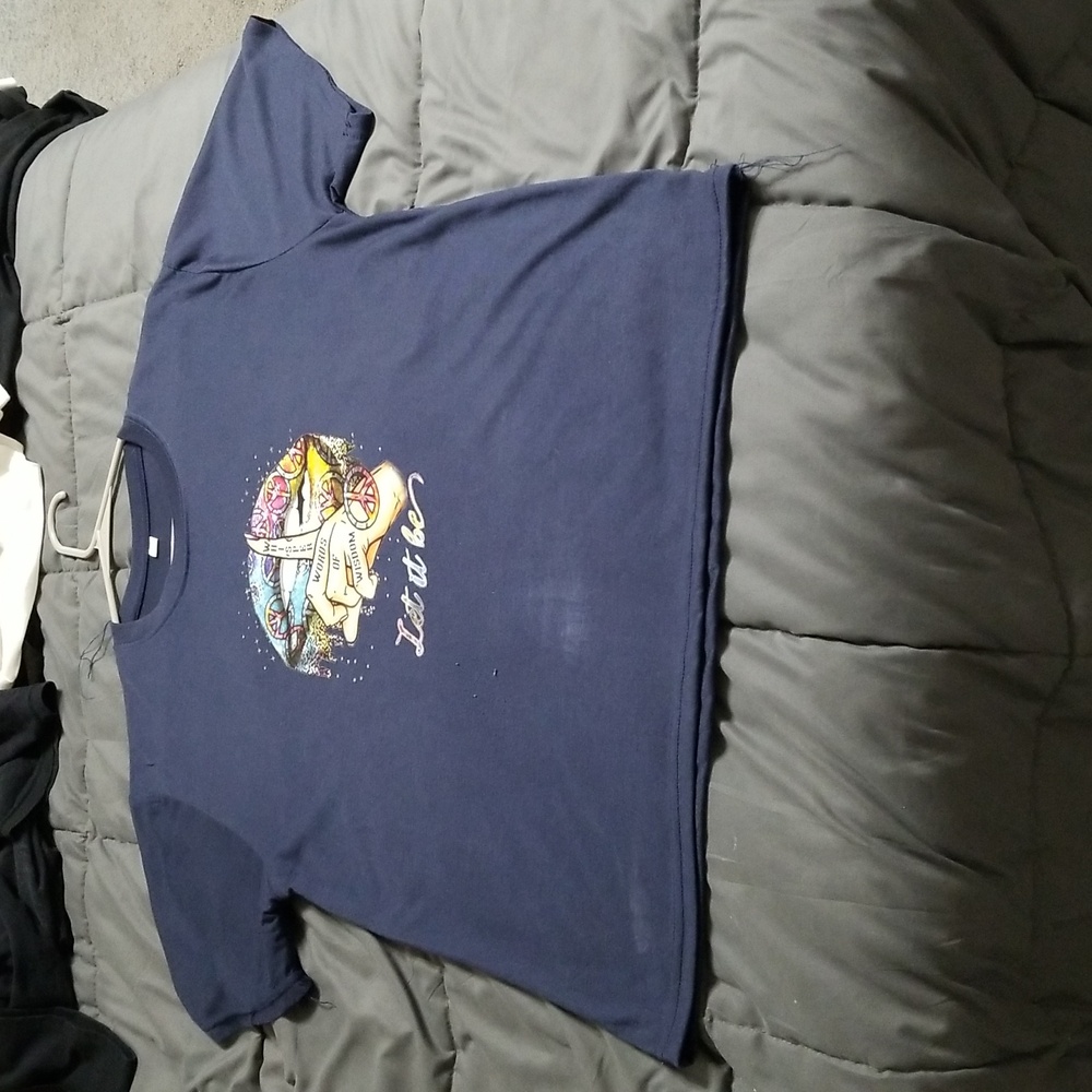 Beatles, let it be tee shirt navy blue size XL